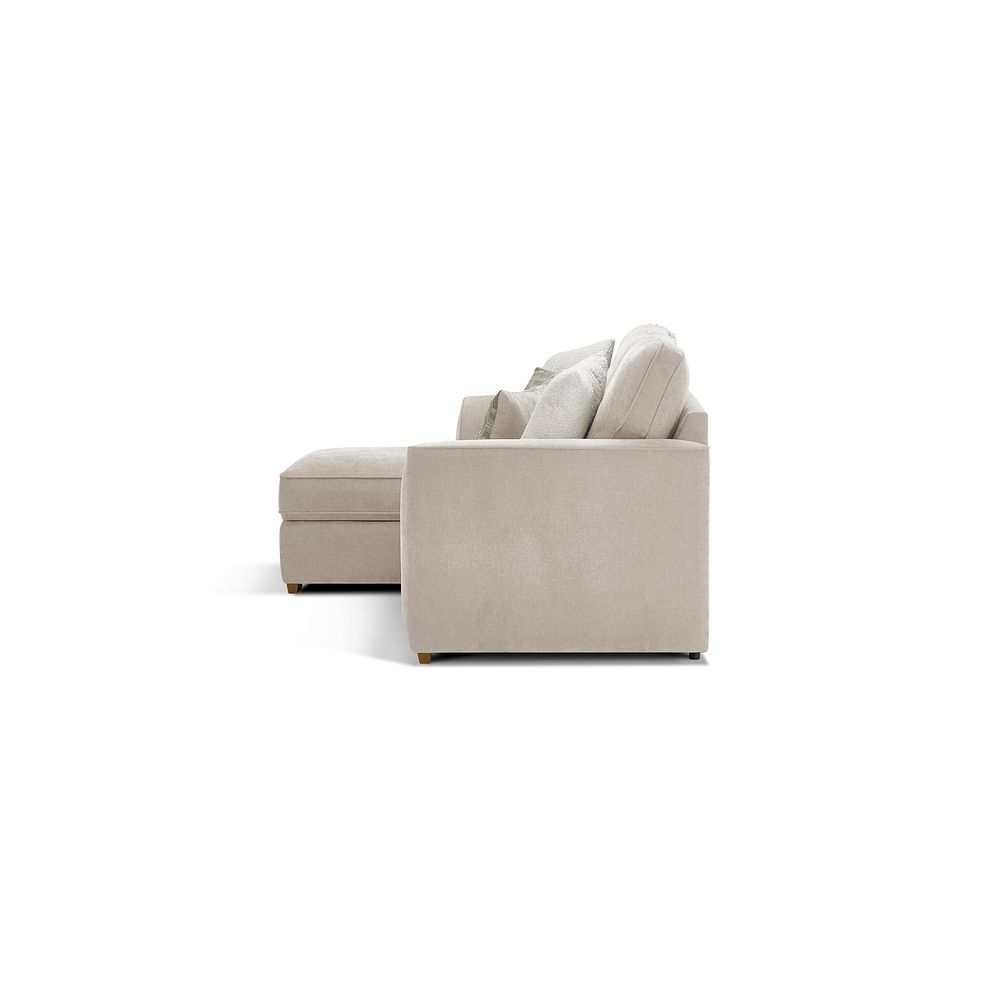 Eastley Left Hand Chaise Sofa Bed with Storage in Limoge Beige Fabric with Beige Scatters 6