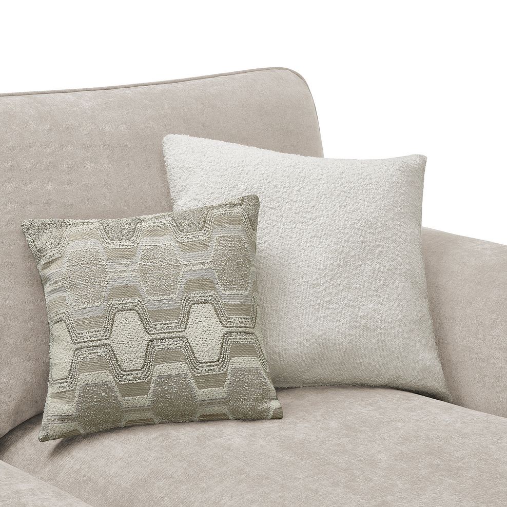 Eastley Left Hand Chaise Sofa Bed with Storage in Limoge Beige Fabric with Beige Scatters 11