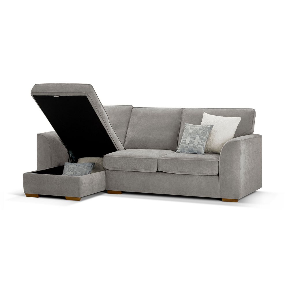 Eastley Left Hand Chaise Sofa Bed with Storage in Limoge Fog Fabric with Silver Scatters 3