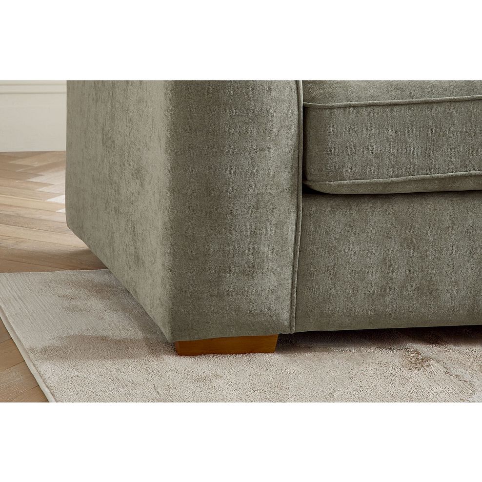 Eastley Left Hand Chaise Sofa Bed with Storage in Limoge Green Fabric with Beige Scatters 5