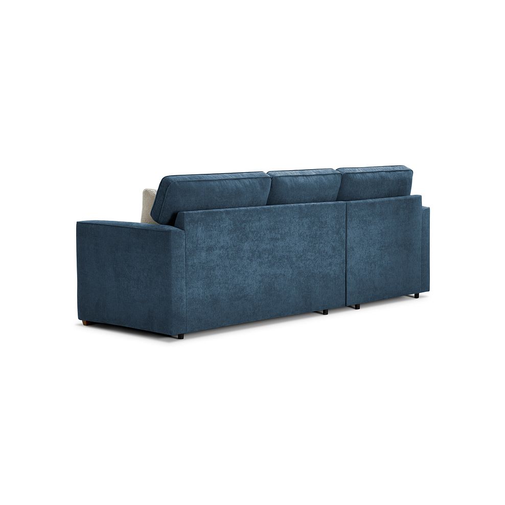Eastley Left Hand Chaise Sofa Bed with Storage in Limoge Prussian Blue Fabric with Silver Scatters 5