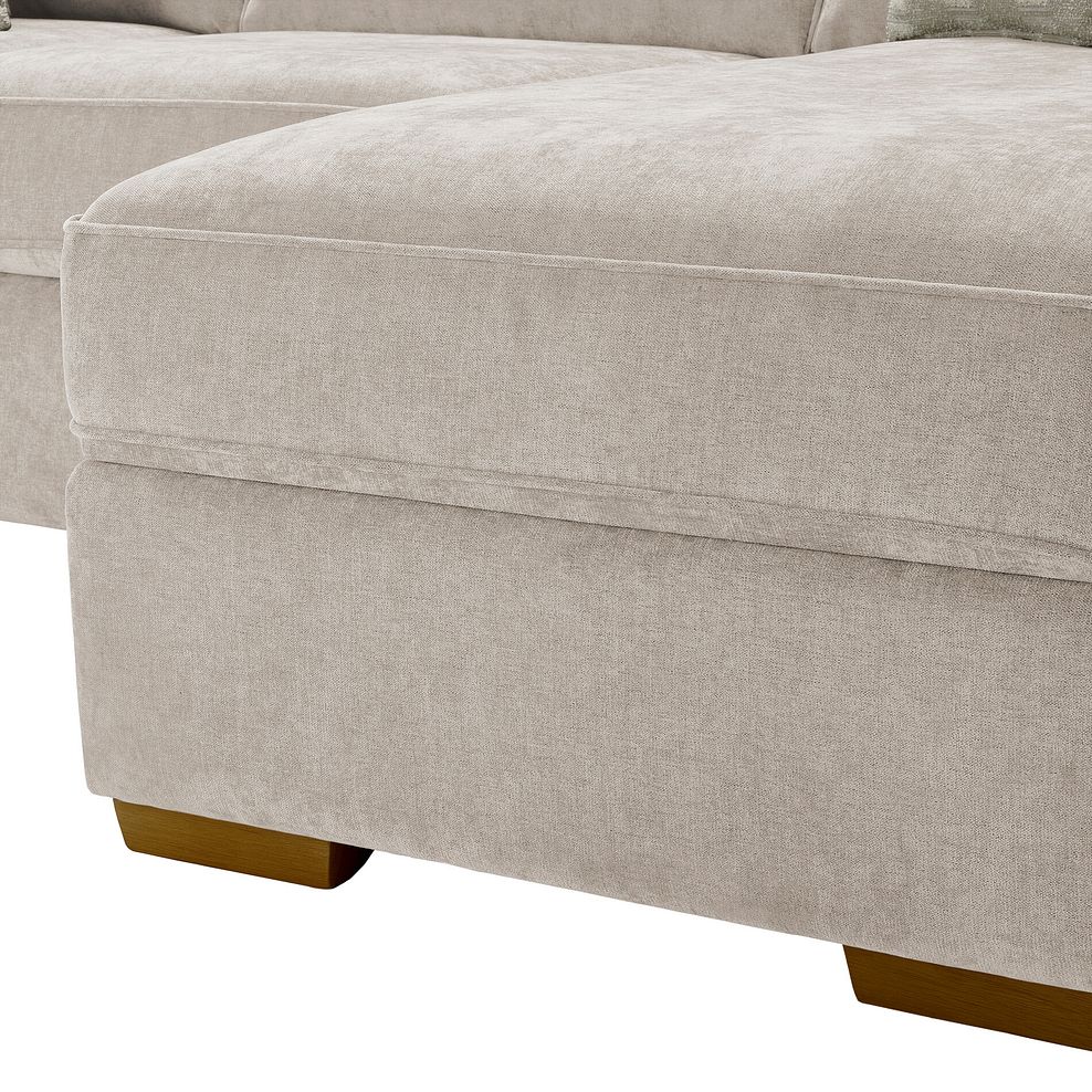 Eastley Left Hand Chaise Sofa in Limoge Beige Fabric with Beige Scatters 11