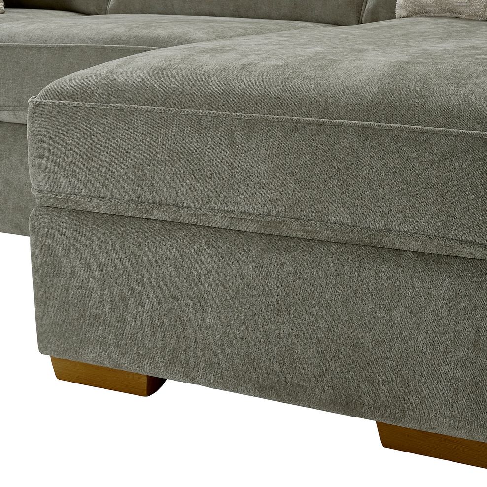 Eastley Left Hand Chaise Sofa in Limoge Green Fabric with Beige Scatters 13
