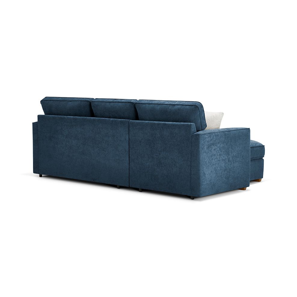 Eastley Left Hand Chaise Sofa in Limoge Prussian Blue Fabric with Silver Scatters 4