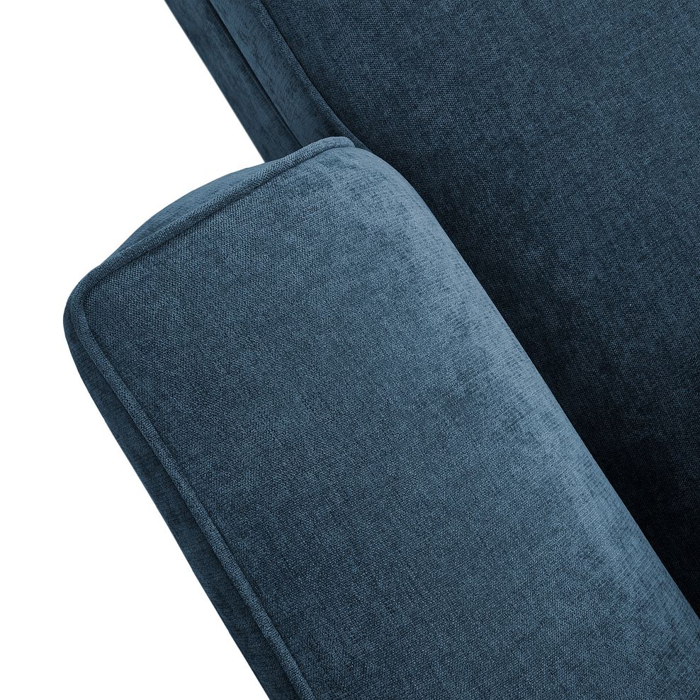 Eastley Left Hand Chaise Sofa in Limoge Prussian Blue Fabric with Silver Scatters 8