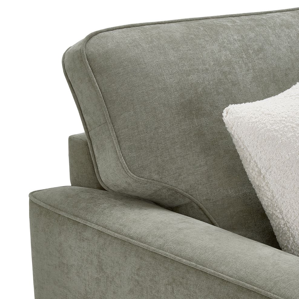 Eastley Left Hand Chaise Sofa with Storage in Limoge Green Fabric with Beige Scatters 10