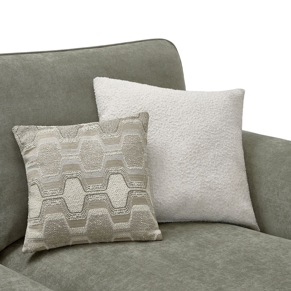 Eastley Left Hand Chaise Sofa with Storage in Limoge Green Fabric with Beige Scatters 12