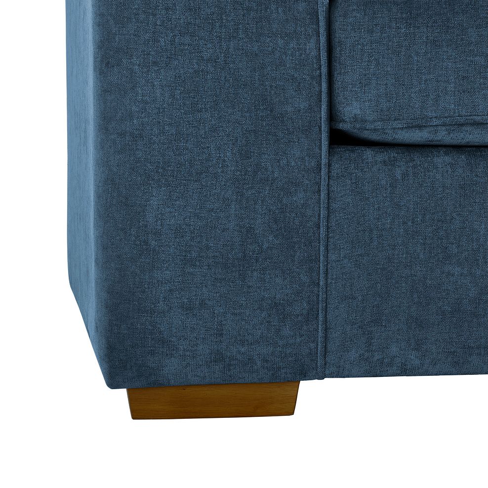 Eastley Left Hand Chaise Sofa with Storage in Limoge Prussian Blue Fabric with Silver Scatters 12