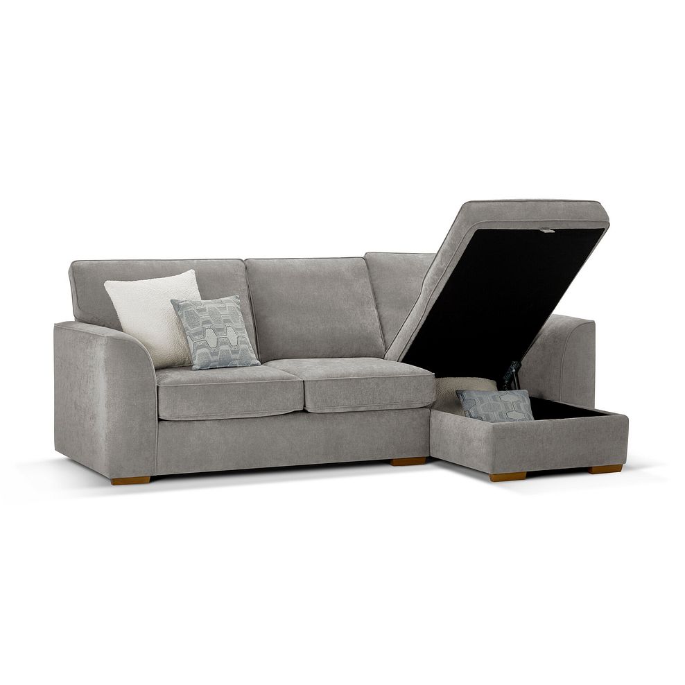 Eastley Right Hand Chaise Sofa Bed with Storage in Limoge Fog Fabric with Silver Scatters 3