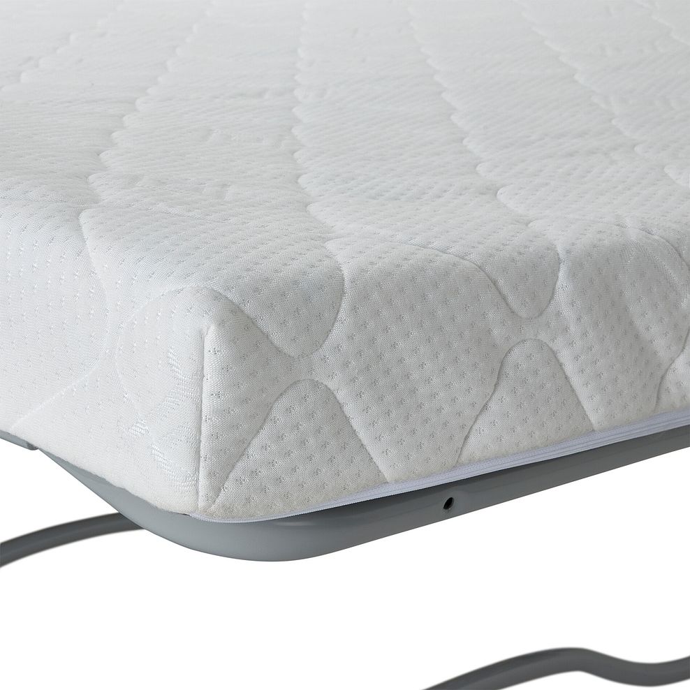 Eastley Right Hand Chaise Sofa Bed with Storage in Limoge Prussian Blue Fabric with Silver Scatters 8