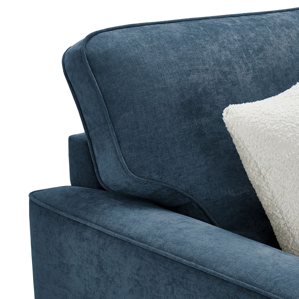 Eastley Right Hand Chaise Sofa Bed with Storage in Limoge Prussian Blue Fabric with Silver Scatters 9