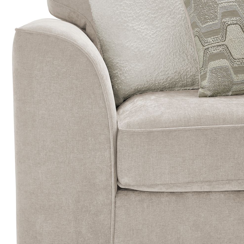 Eastley Right Hand Chaise Sofa in Limoge Beige Fabric with Beige Scatters 6