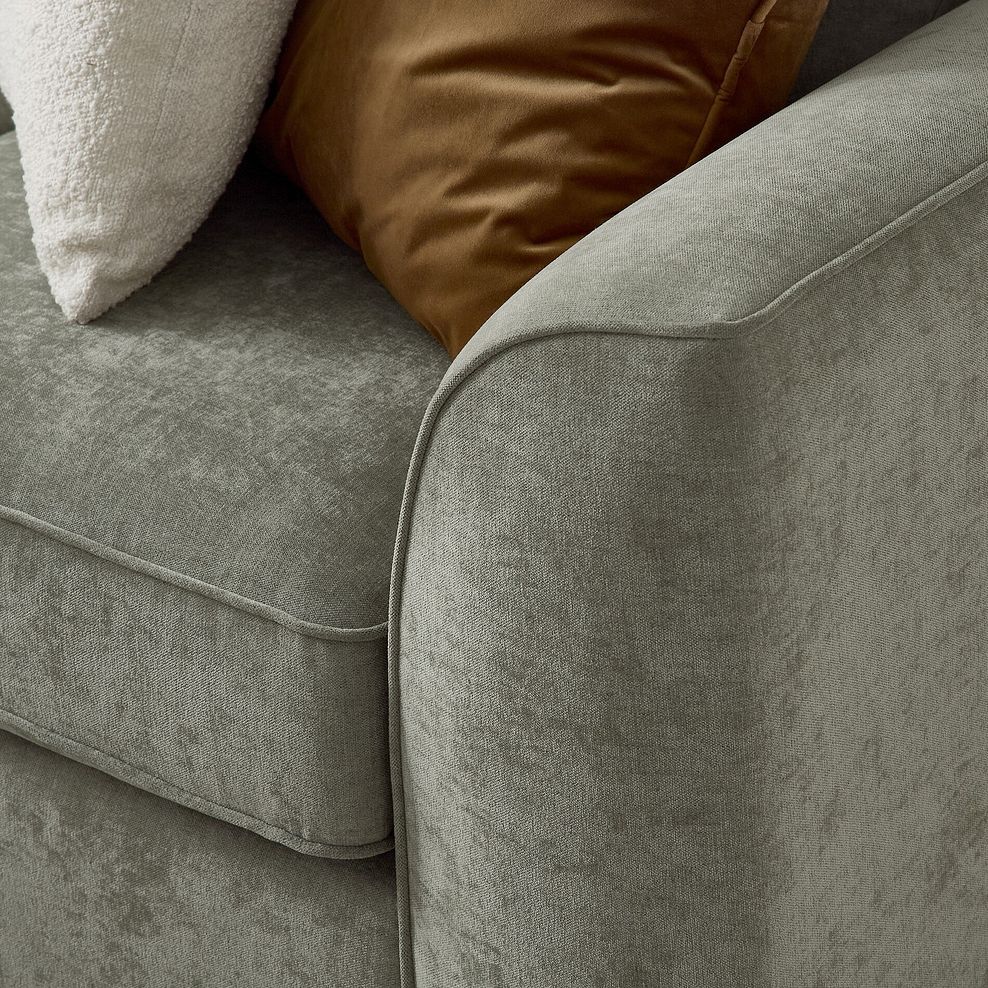 Eastley Right Hand Chaise Sofa in Limoge Green Fabric with Beige Scatters 4