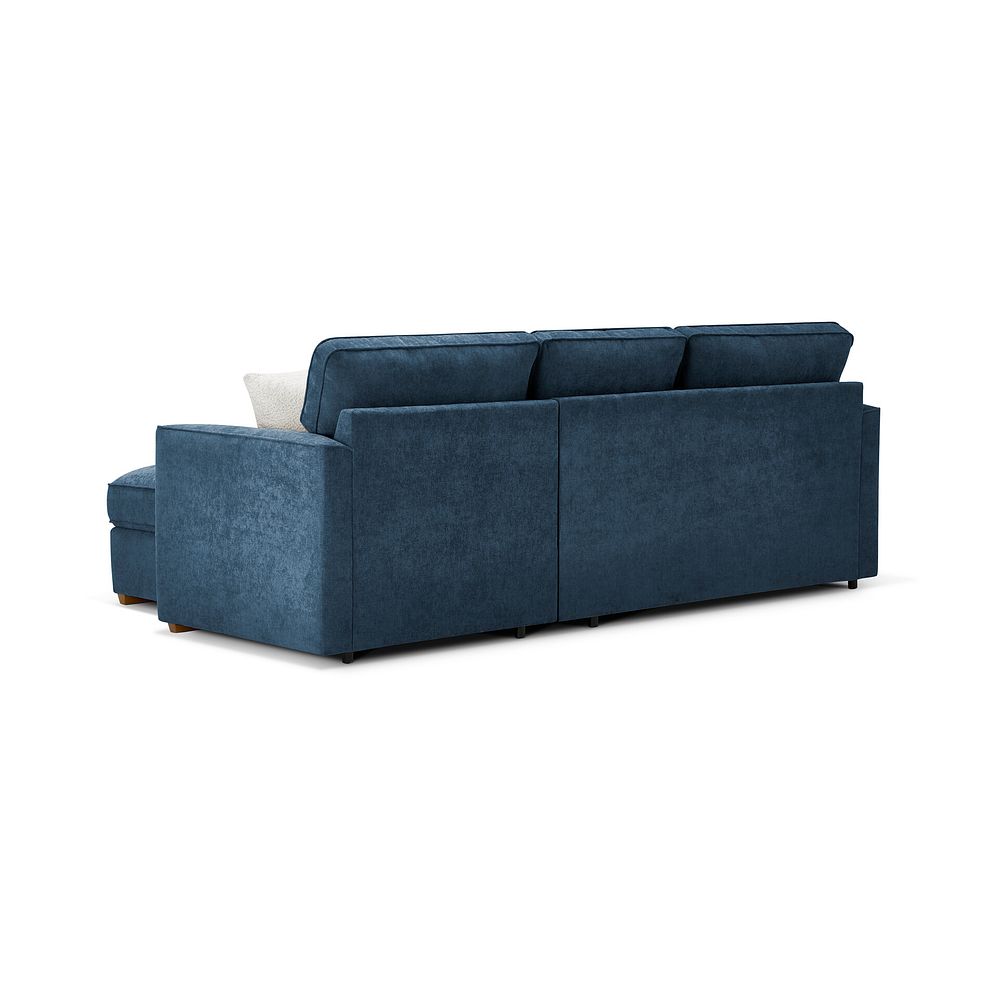Eastley Right Hand Chaise Sofa in Limoge Prussian Blue Fabric with Silver Scatters 4