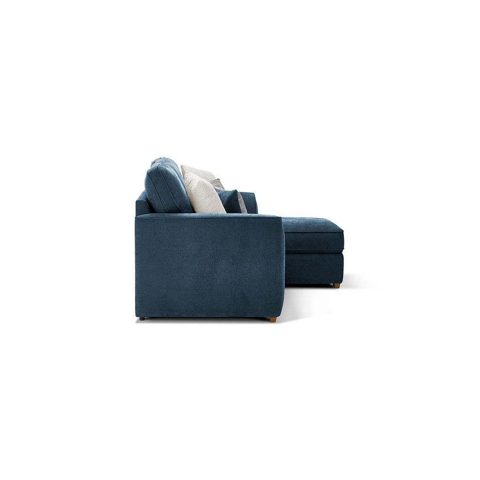 Eastley Right Hand Chaise Sofa in Limoge Prussian Blue Fabric with Silver Scatters 3