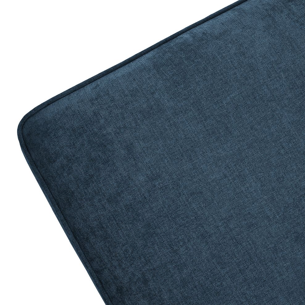 Eastley Right Hand Chaise Sofa in Limoge Prussian Blue Fabric with Silver Scatters 10