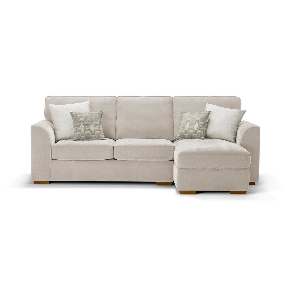 Eastley Right Hand Chaise Sofa with Storage in Limoge Beige Fabric with Beige Scatters 3