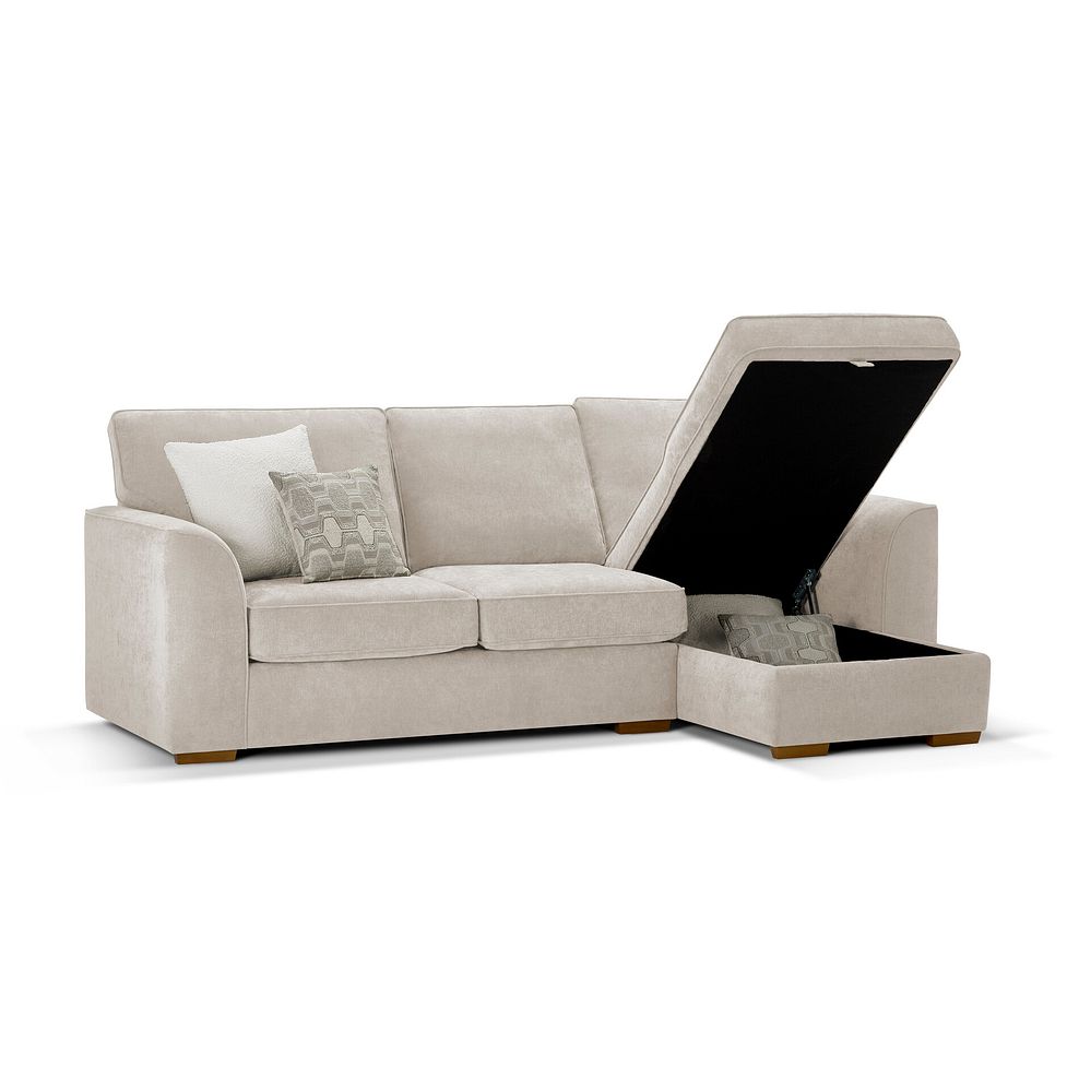 Eastley Right Hand Chaise Sofa with Storage in Limoge Beige Fabric with Beige Scatters 2