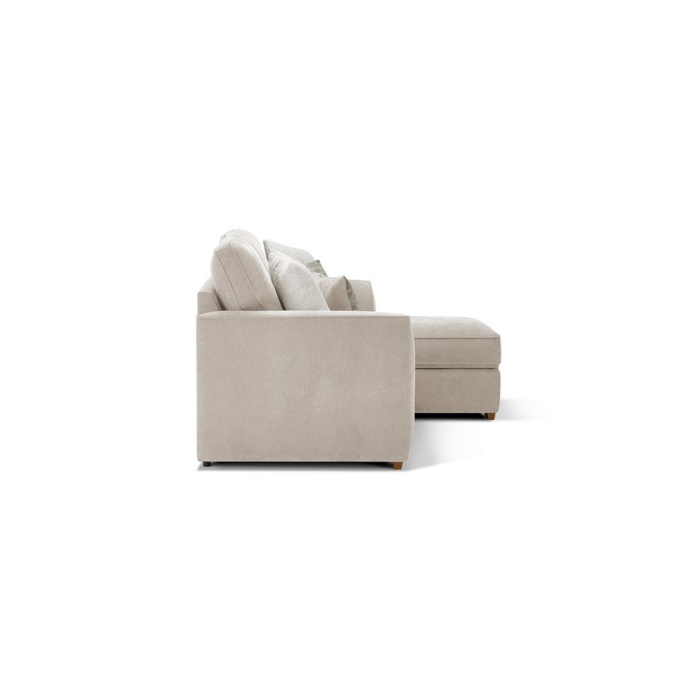 Eastley Right Hand Chaise Sofa with Storage in Limoge Beige Fabric with Beige Scatters 4