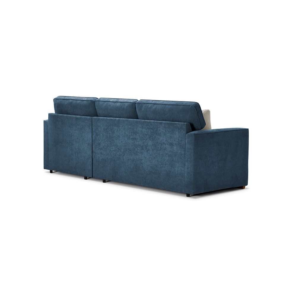 Eastley Right Hand Chaise Sofa with Storage in Limoge Prussian Blue Fabric with Silver Scatters 5