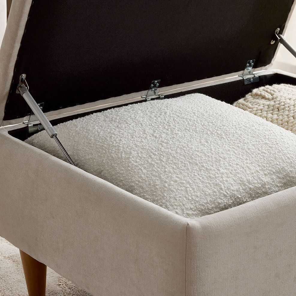 Eastley Storage Footstool in Limoge Beige Fabric 4