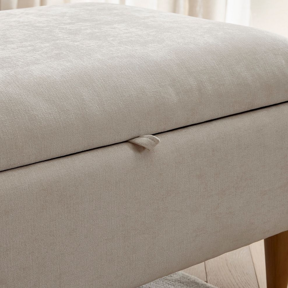 Eastley Storage Footstool in Limoge Beige Fabric 5