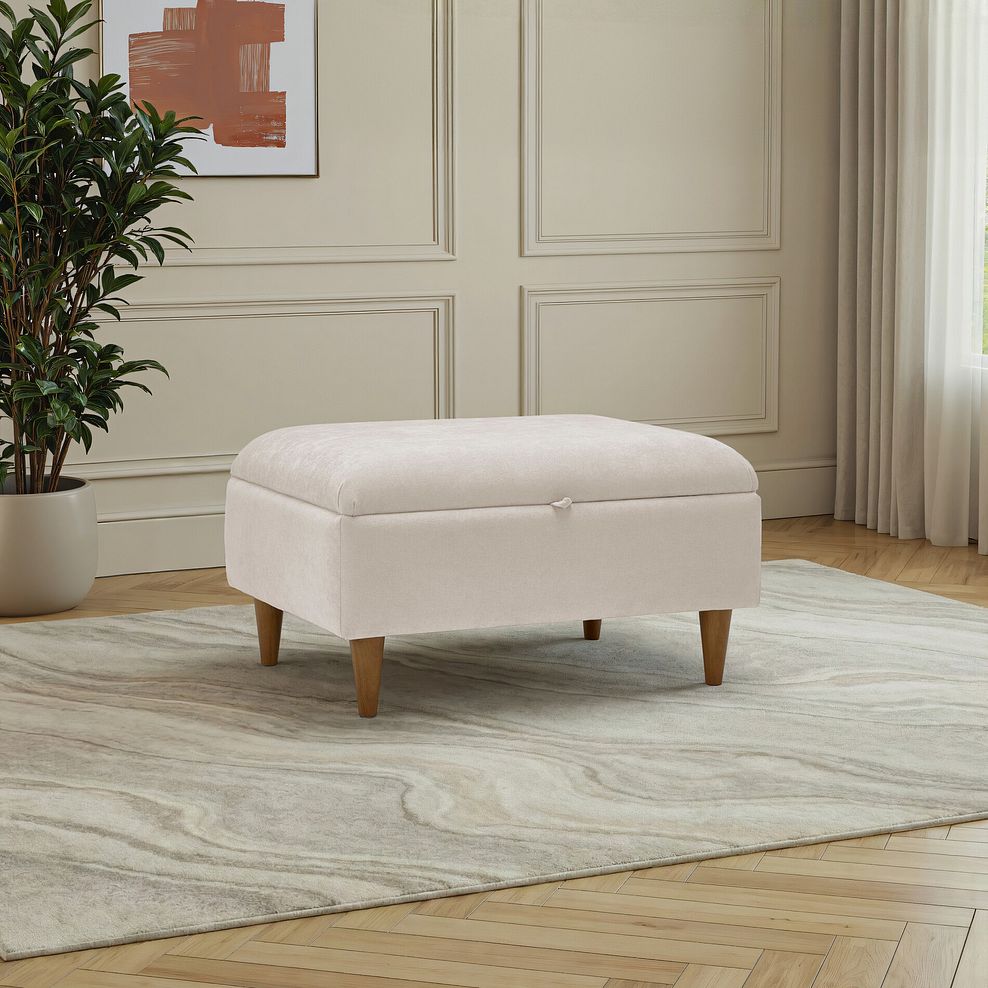 Eastley Storage Footstool in Limoge Beige Fabric 16