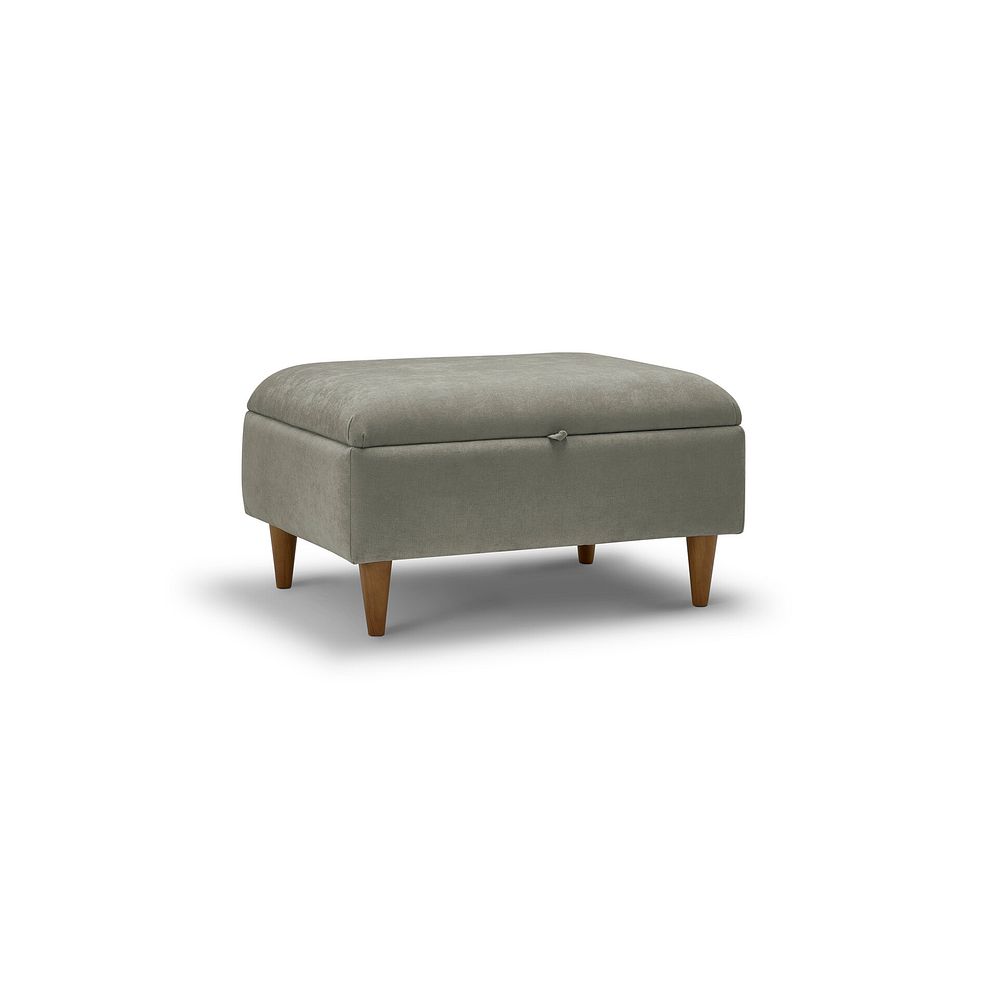 Eastley Storage Footstool in Limoge Green Fabric 1