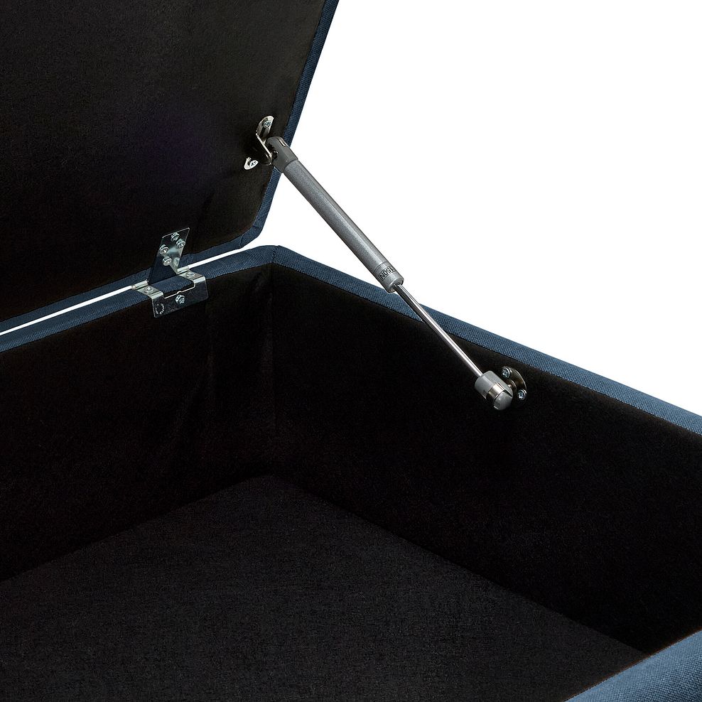 Eastley Storage Footstool in Limoge Prussian Blue Fabric 7