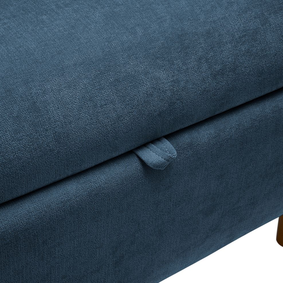 Eastley Storage Footstool in Limoge Prussian Blue Fabric 6