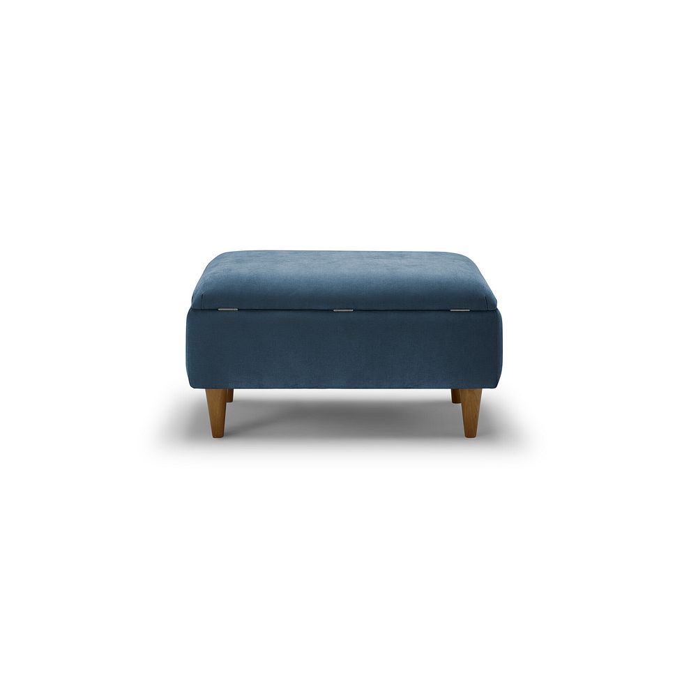Eastley Storage Footstool in Limoge Prussian Blue Fabric 4