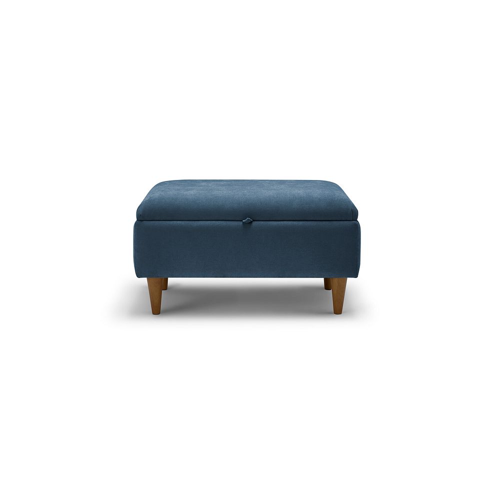 Eastley Storage Footstool in Limoge Prussian Blue Fabric 3