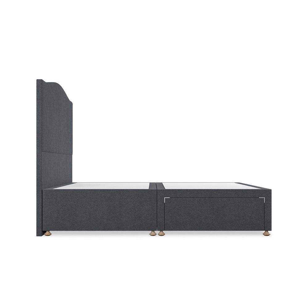 Eden Double 2 Drawer Divan Bed in Venice Fabric - Anthracite 4