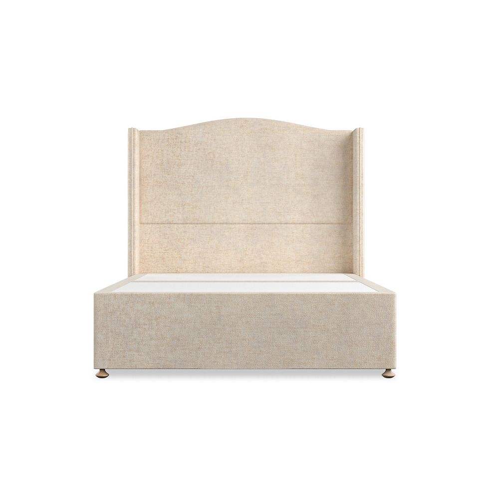 Eden Double 2 Drawer Divan Bed with Winged Headboard in Brooklyn Fabric - Eggshell Thumbnail 3
