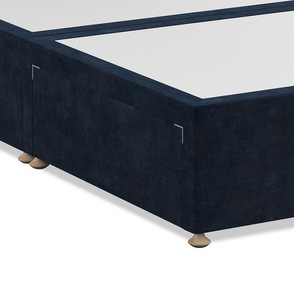 Eden Double 2 Drawer Divan Bed with Winged Headboard in Heritage Velvet - Royal Blue 6