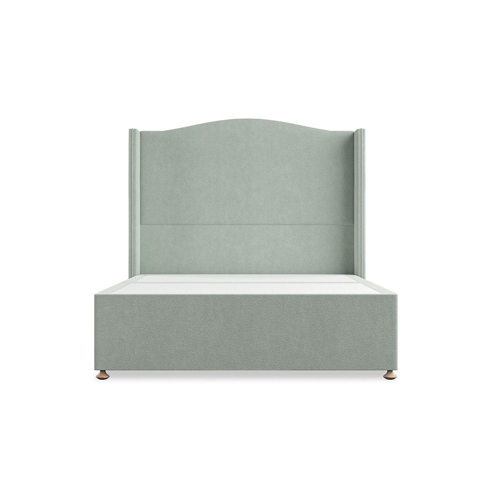Eden Double 2 Drawer Divan Bed with Winged Headboard in Venice Fabric - Duck Egg Thumbnail 3