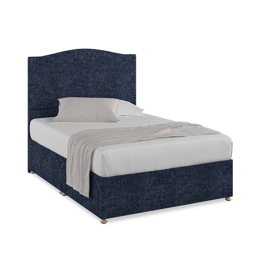 Eden Double 4 Drawer Divan Bed in Brooklyn Fabric - Hummingbird Blue