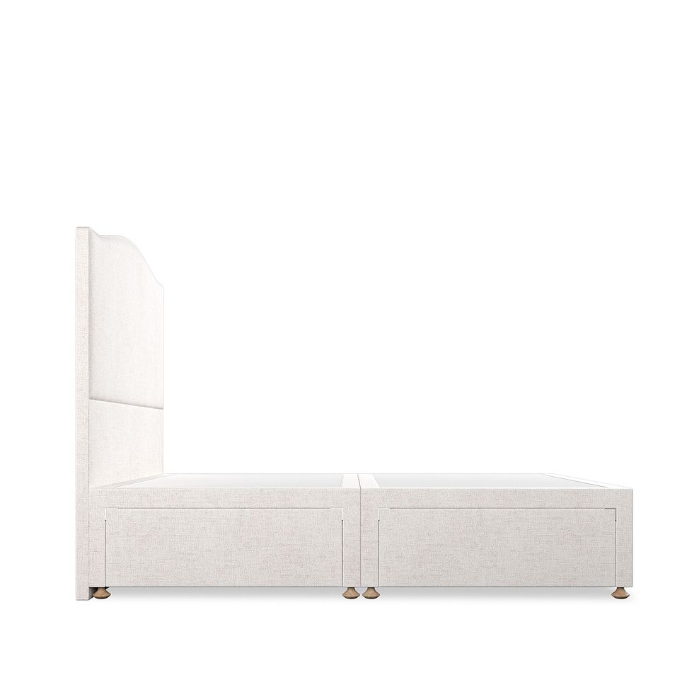 Eden Double 4 Drawer Divan Bed in Brooklyn Fabric - Lace White 4