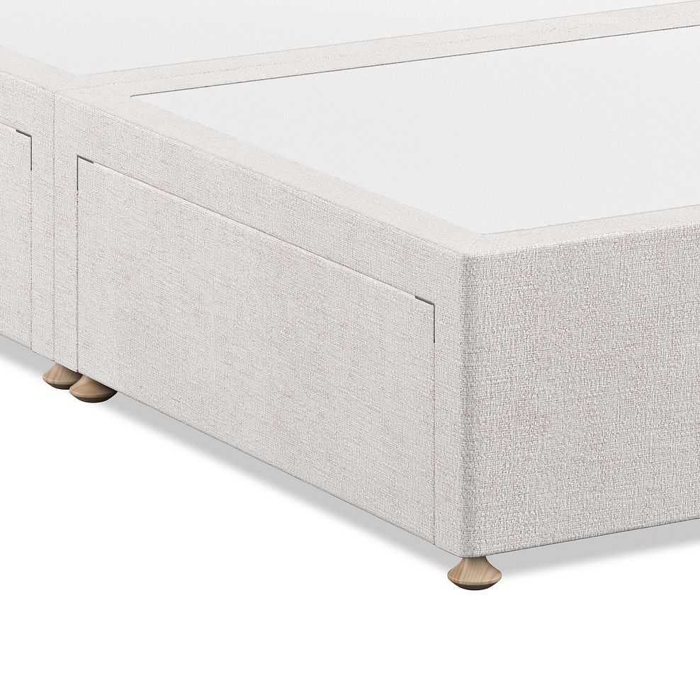 Eden Double 4 Drawer Divan Bed in Brooklyn Fabric - Lace White 6
