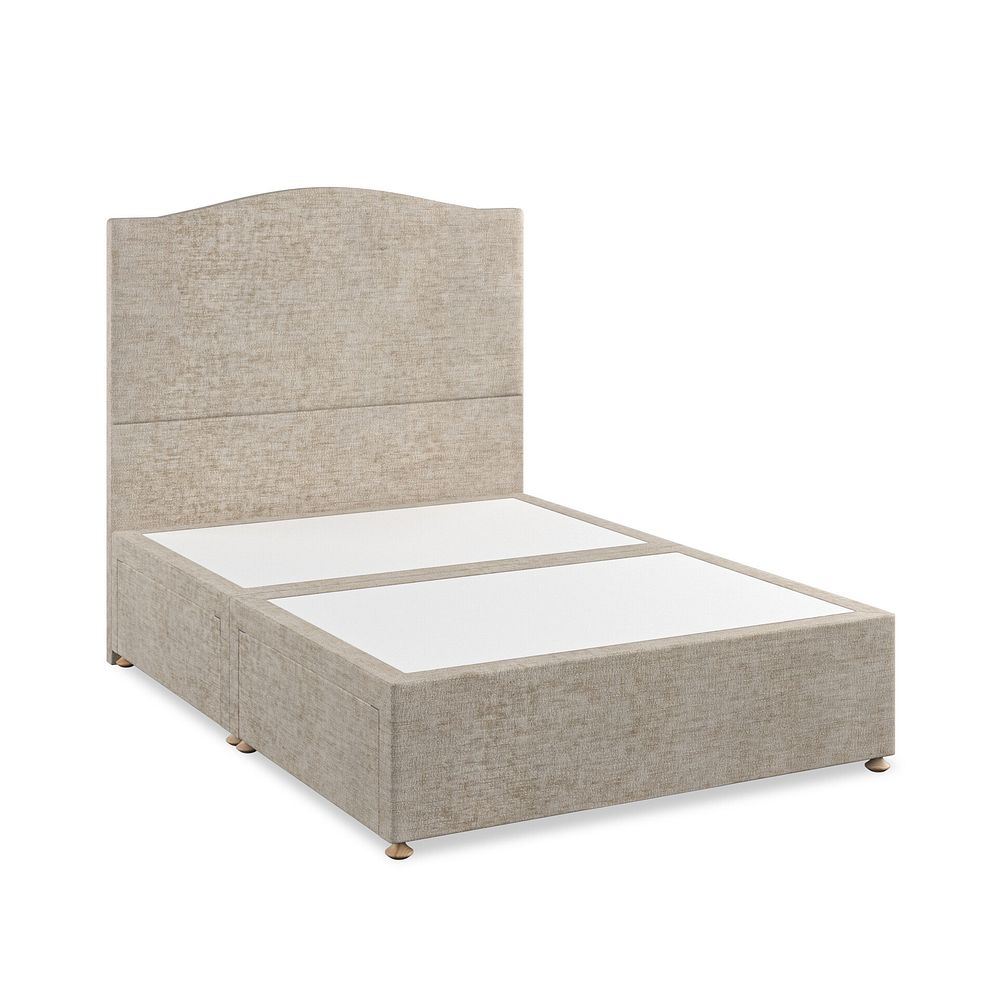 Eden Double 4 Drawer Divan Bed in Brooklyn Fabric - Quill Grey 2
