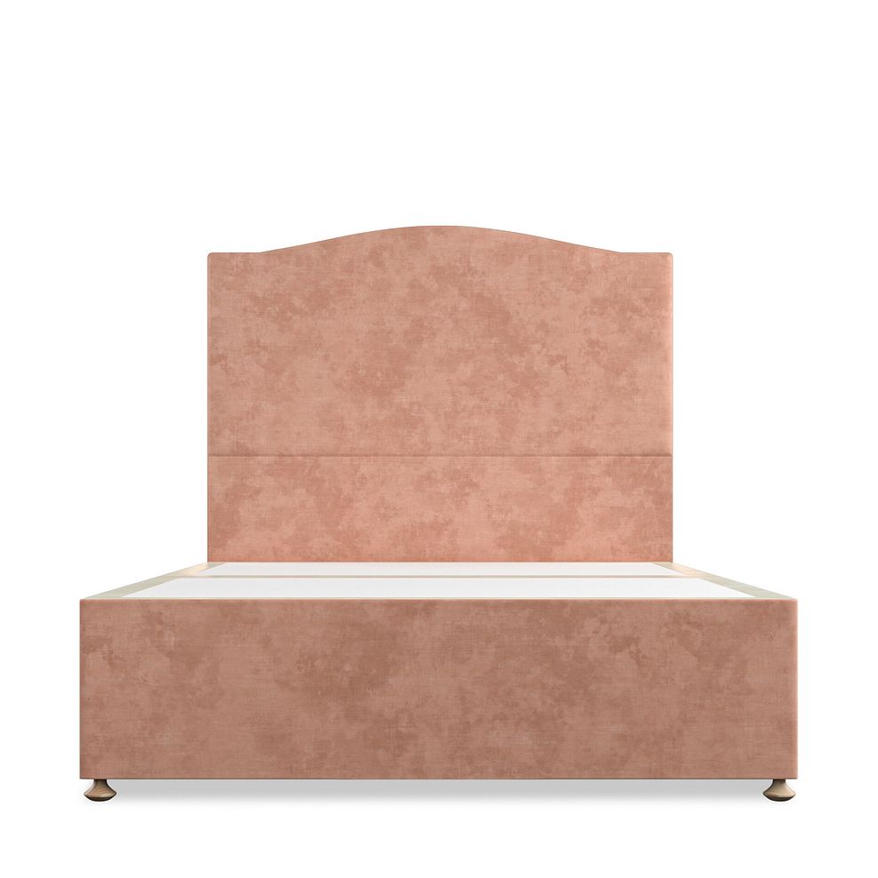 Eden Double 4 Drawer Divan Bed in Heritage Velvet - Powder Pink 3
