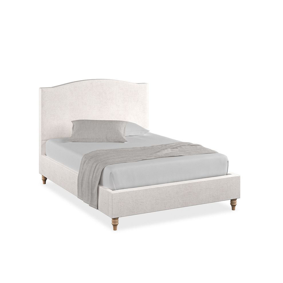 Eden Double Bed in Brooklyn Fabric - Lace White Thumbnail 1