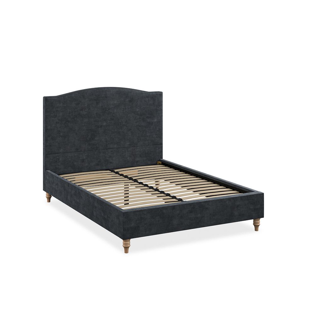 Eden Double Bed in Heritage Velvet - Charcoal 2