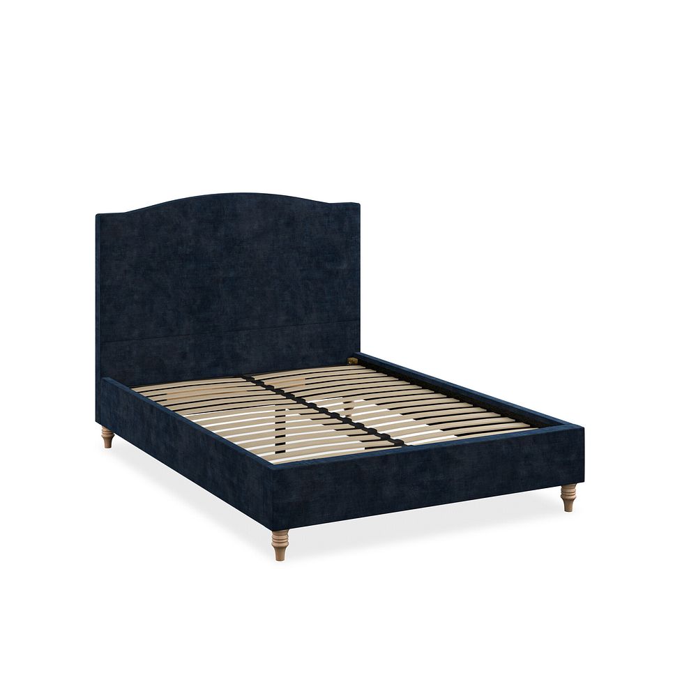 Eden Double Bed in Heritage Velvet - Royal Blue 2