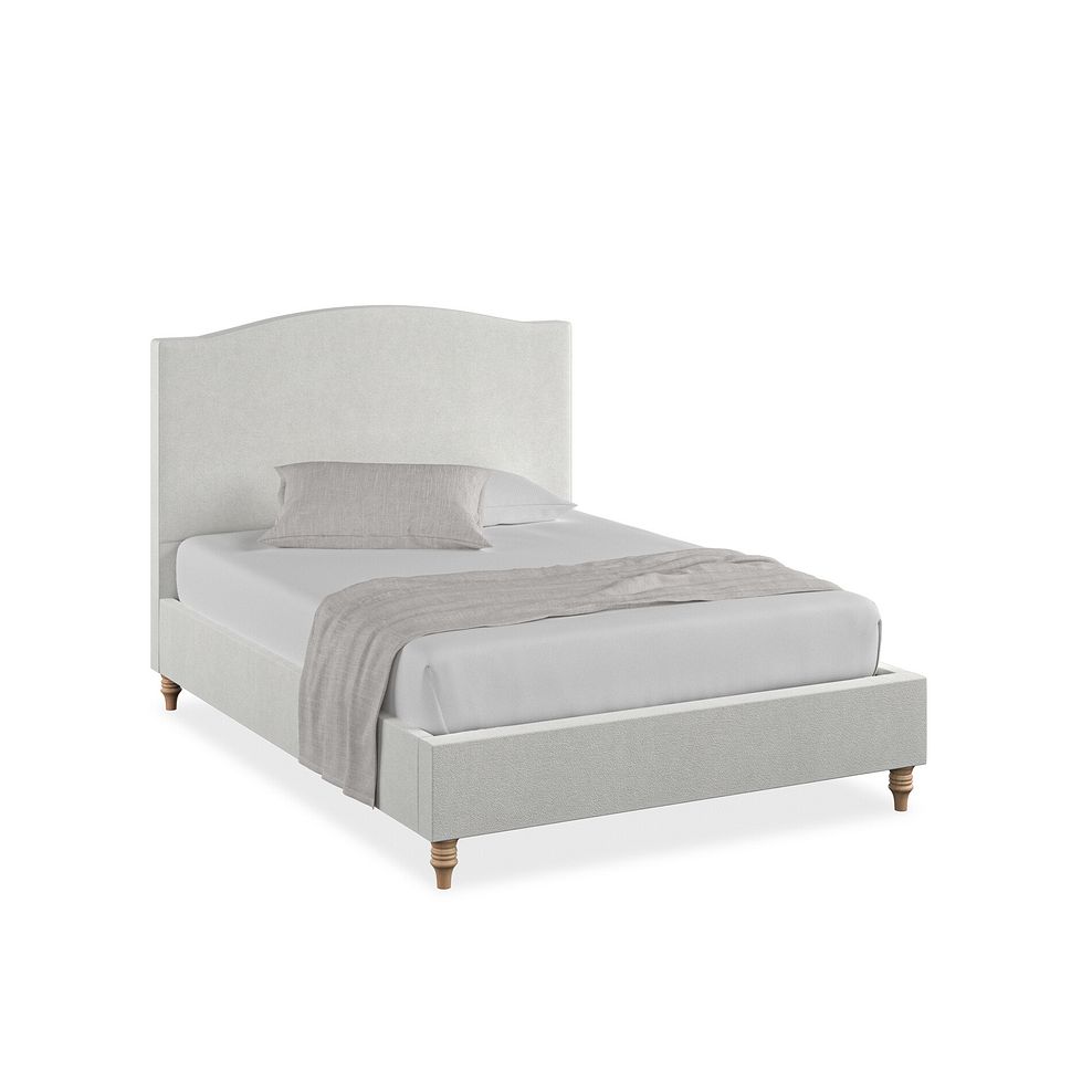 Eden Double Bed in Venice Fabric - Silver Thumbnail 1