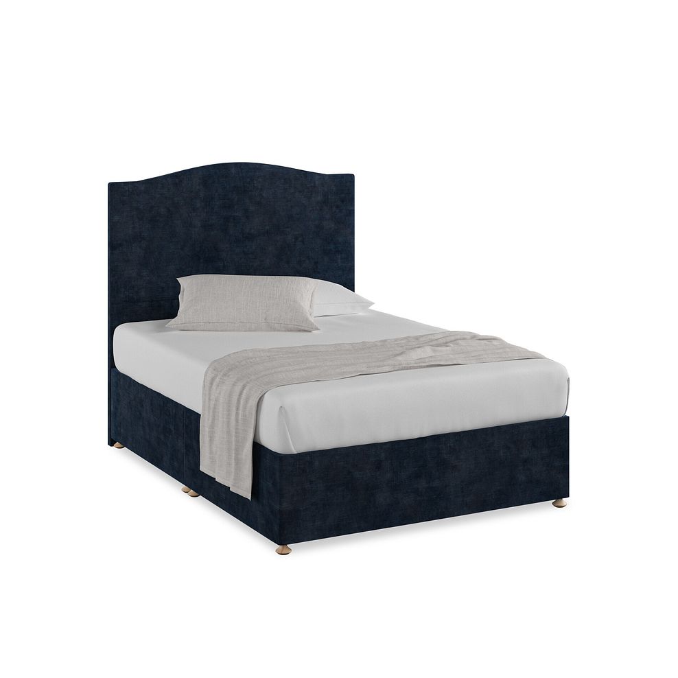 Eden Double Divan Bed in Heritage Velvet - Royal Blue 1