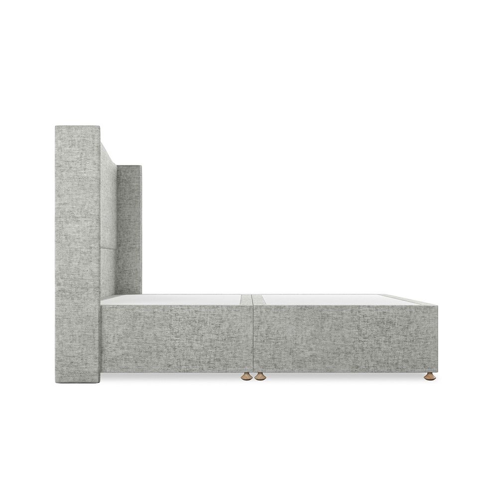 Eden Double Divan Bed with Winged Headboard in Brooklyn Fabric - Fallow Grey 4