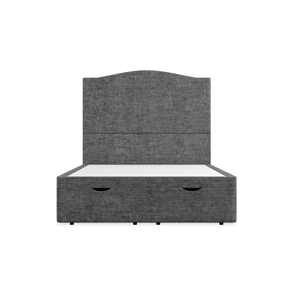 Eden Double Ottoman Storage Bed in Brooklyn Fabric - Asteroid Grey Thumbnail 4