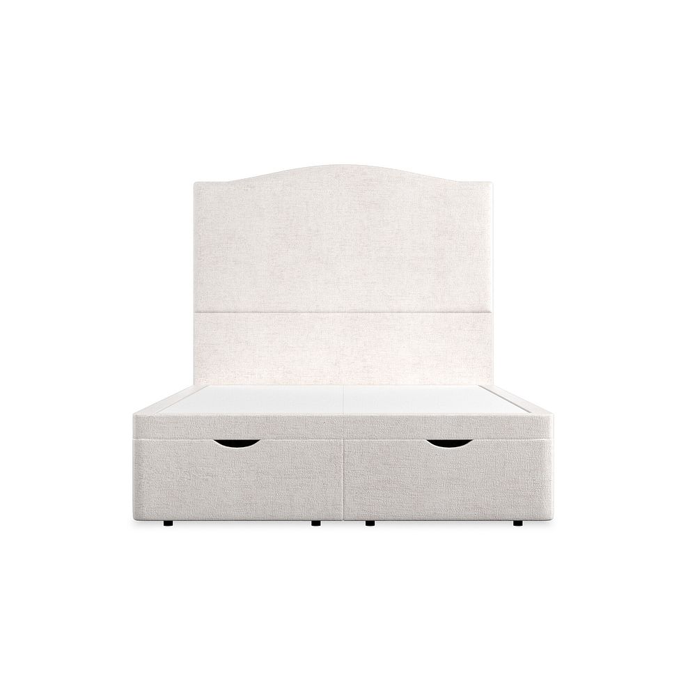 Eden Double Ottoman Storage Bed in Brooklyn Fabric - Lace White 4