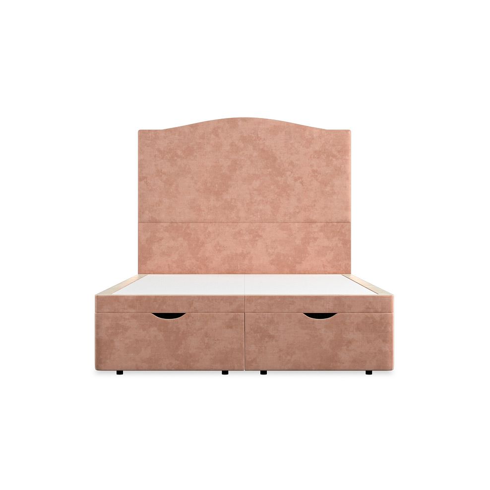 Eden Double Ottoman Storage Bed in Heritage Velvet - Powder Pink 4